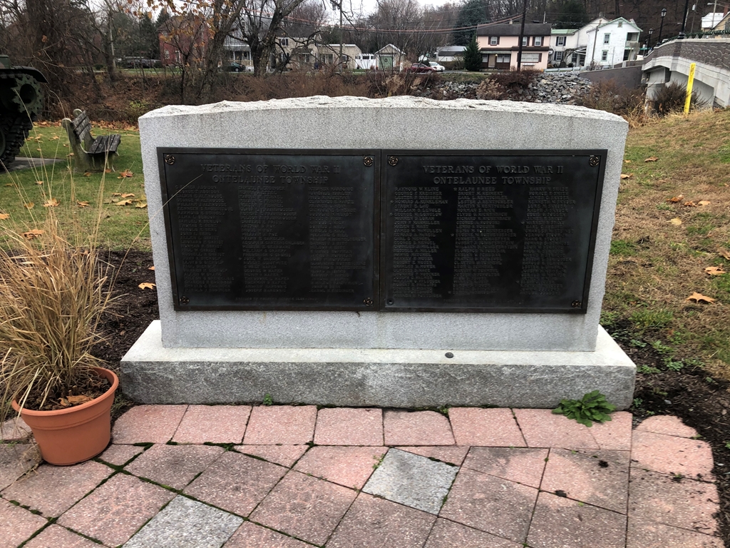 VETERANS OF WORLD WAR II ONTELAUNEE TOWNSHIP MEMORIAL