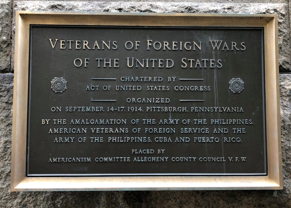 VETERANS OF FOREIGN WARS OF THE UNITED STATES MEMORIAL PLAQUE