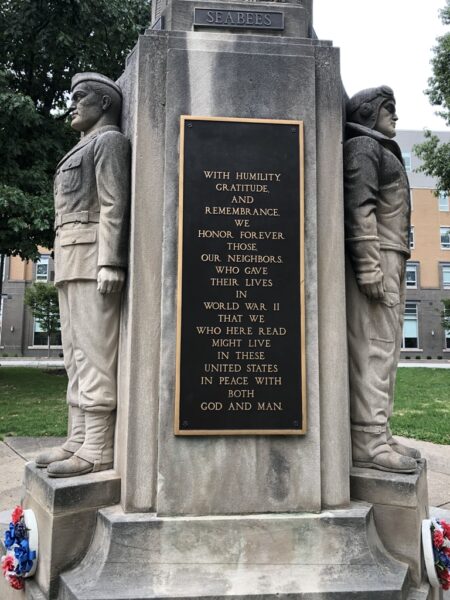 8TH WARD WORLD WAR II MEMORIAL PLAQUE B