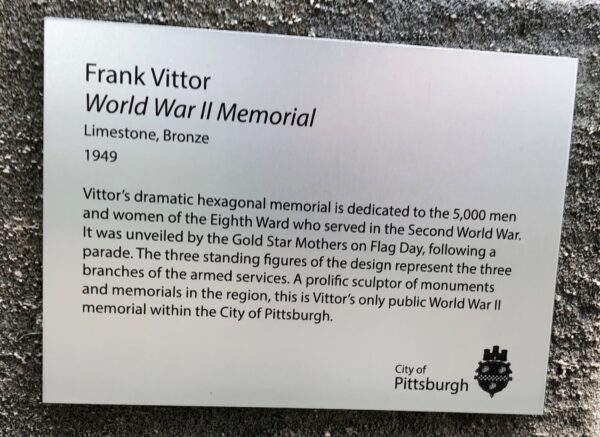 8TH WARD WORLD WAR II MEMORIAL PLAQUE D