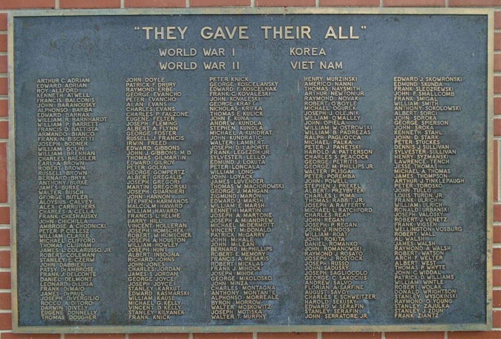 “THEY GAVE THEIR ALL” WAR MEMORIAL PLAQUE