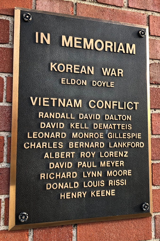 COLLINSVILLE KOREAN WAR AND VIETNAM CONFLICT MEMORIAL PLAQUE