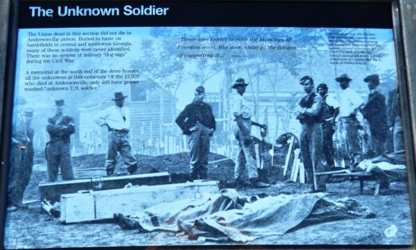 THE UNKNOWN SOLDIER ANDERSONVILLE WAR MEMORIAL PANEL
