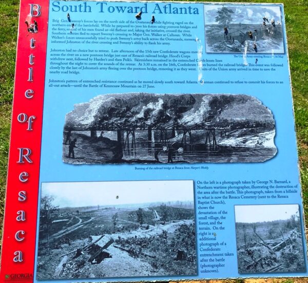 SOUTH TOWARD ATLANTA WAR MEMORIAL PANEL