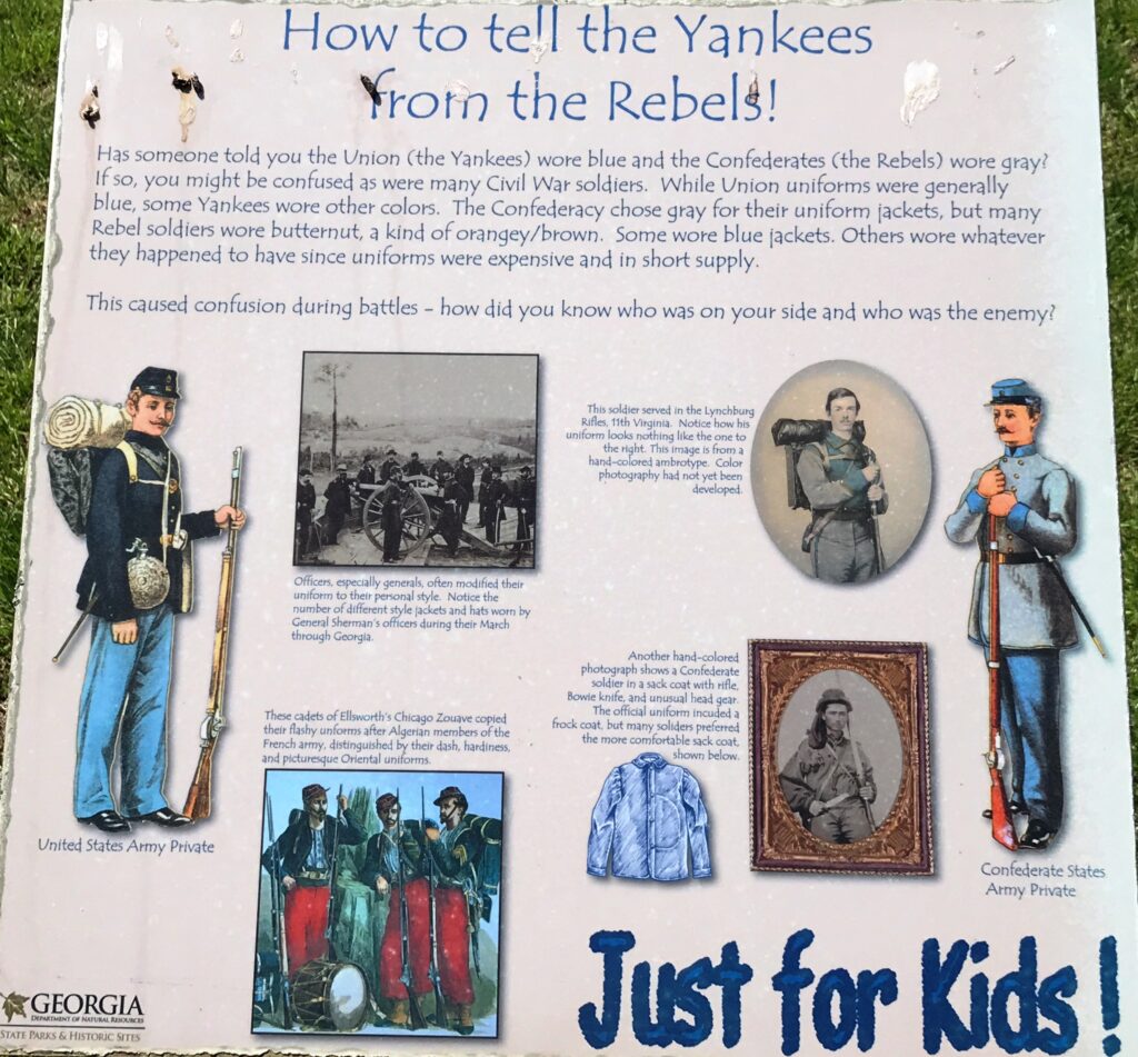 HOW TO TELL THE YANKEES FROM THE REBELS! WAR MEMORIAL PANEL