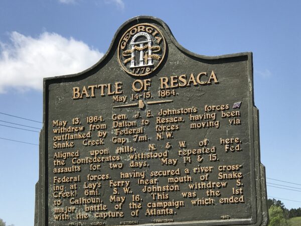 BATTLE OF RESACA MAY 14-15 1864 WAR MEMORIAL MARKER