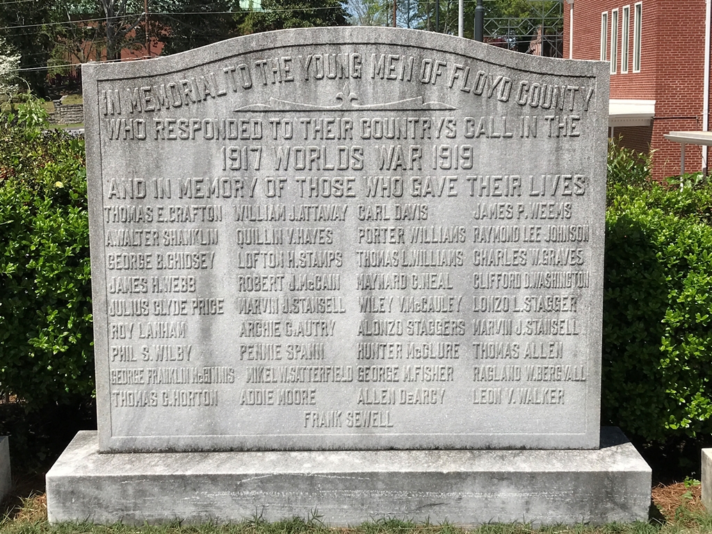 FLOYD COUNTY WORLD WAR MEMORIAL
