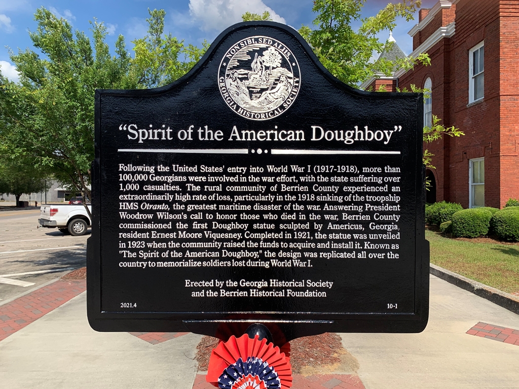 “SPIRIT OF THE AMERICAN DOUGHBOY” WAR MEMORIAL MARKER