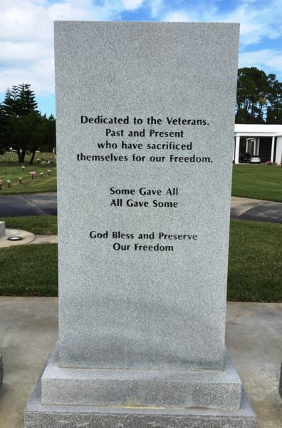 EDGEWATER SUPREME SACRIFICE WAR MEMORIAL CENTER STONE