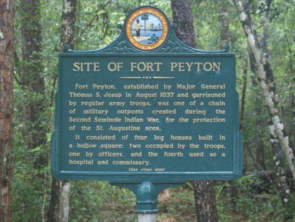 SITE OF FORT PEYTON WAR MEMORIAL MARKER FRONT