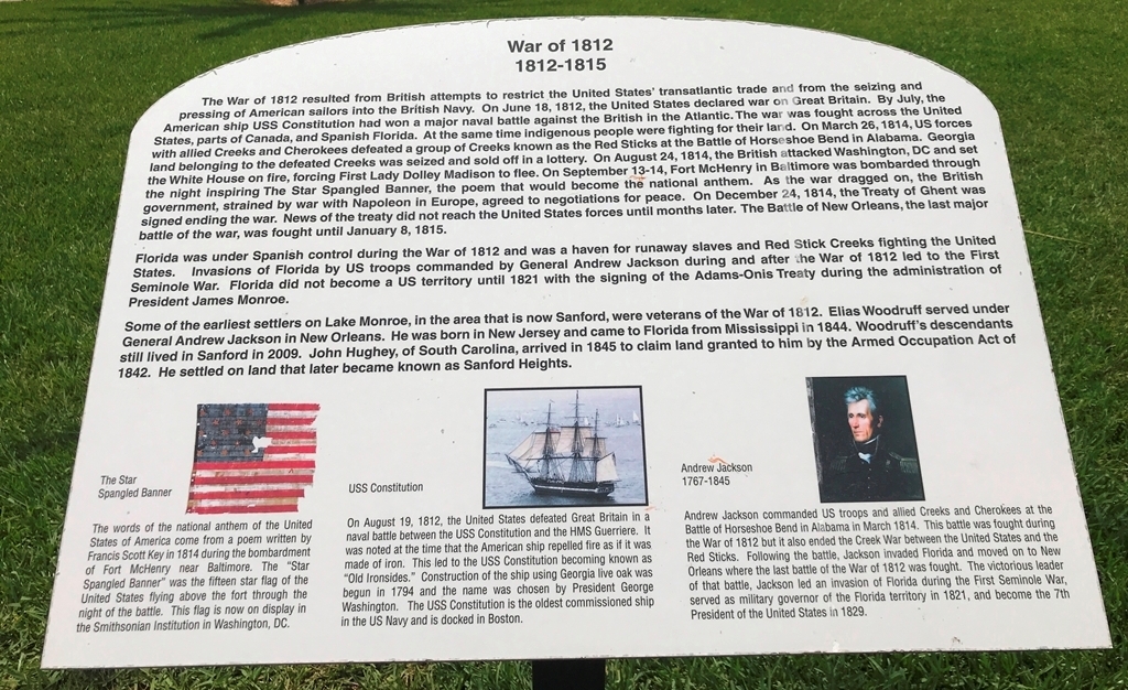 SANFORD WAR OF 1812 MEMORIAL