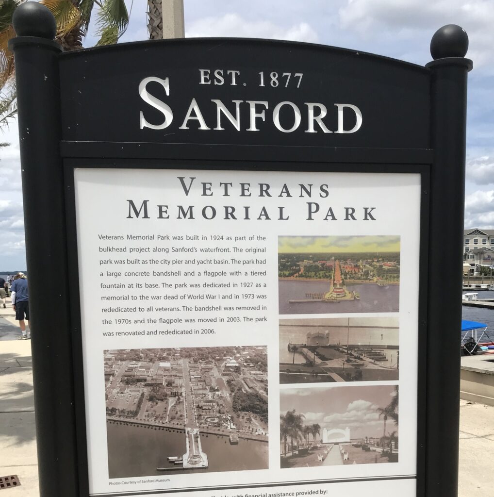 SANFORD VETERANS MEMORIAL PARK MARKER