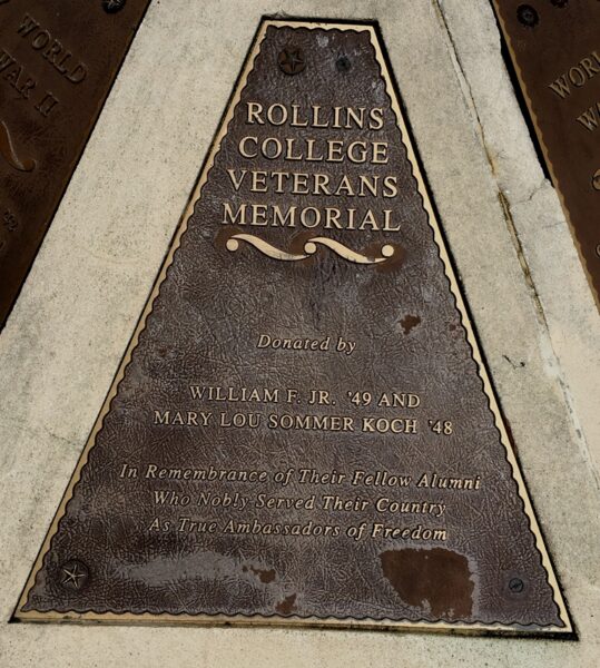 ROLLINS COLLEGE VETERANS MEMORIAL PANEL B