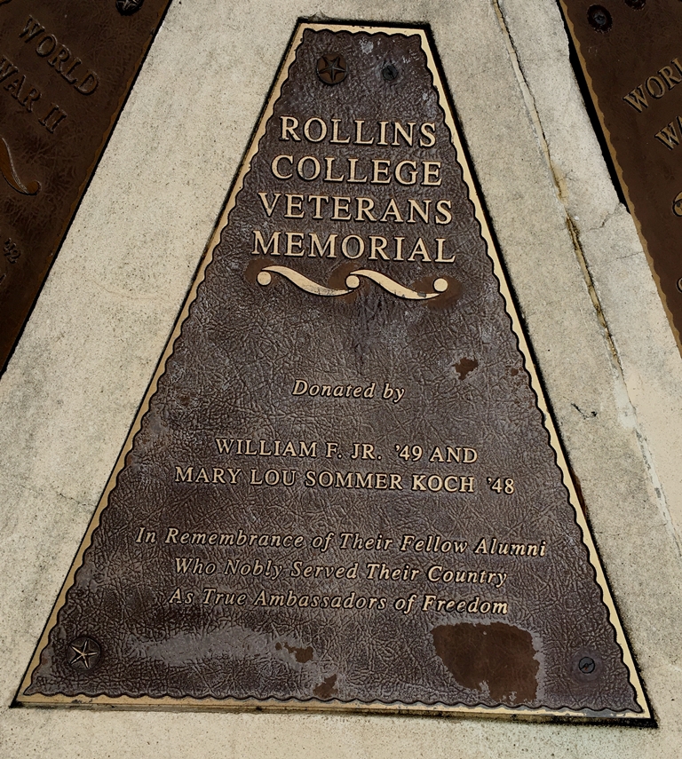 ROLLINS COLLEGE VETERANS MEMORIAL PANEL B