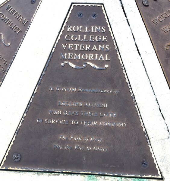 ROLLINS COLLEGE VETERANS MEMORIAL PANEL A