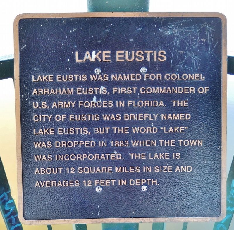 LAKE EUSTIS MEMORIAL PLAQUE