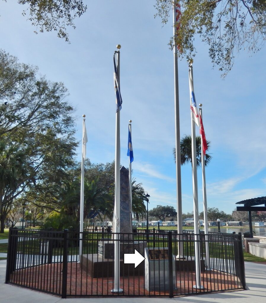 FERRAN PARK VETERANS FLAGPOLE DEDICATION MEMORIAL