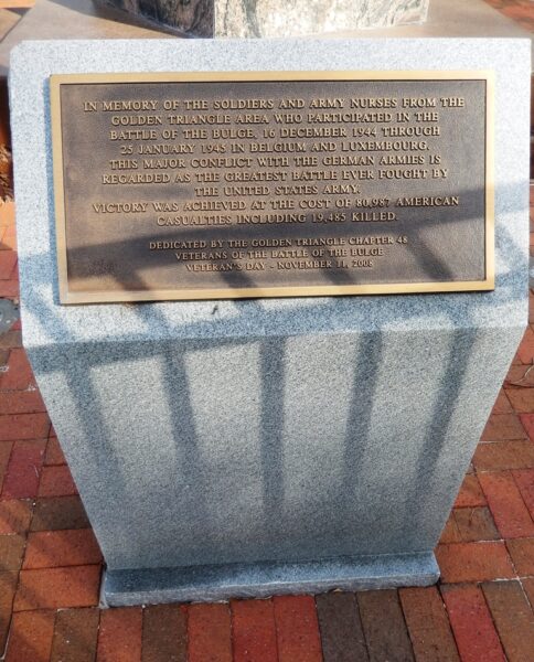 GOLDEN TRIANGLE AREA BATTLE OF THE BULGE WAR MEMORIAL