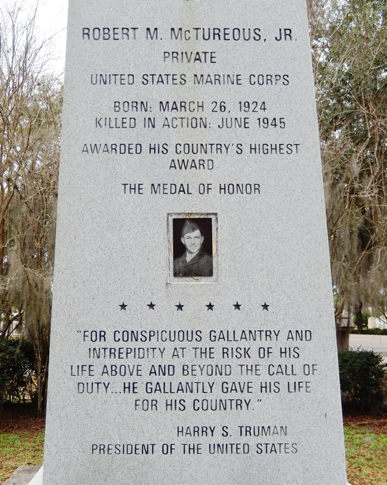 ROBERT M. MCTUREOUS, JR. MEDAL OF HONOR WAR MEMORIAL CLOSE-UP