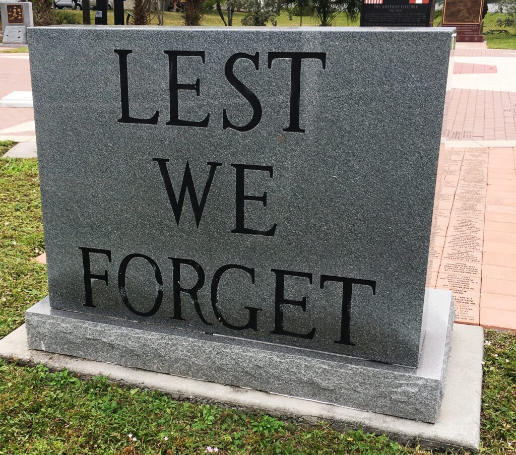 MERRITT ISLAND WORLD WAR II MEMORIAL BACK