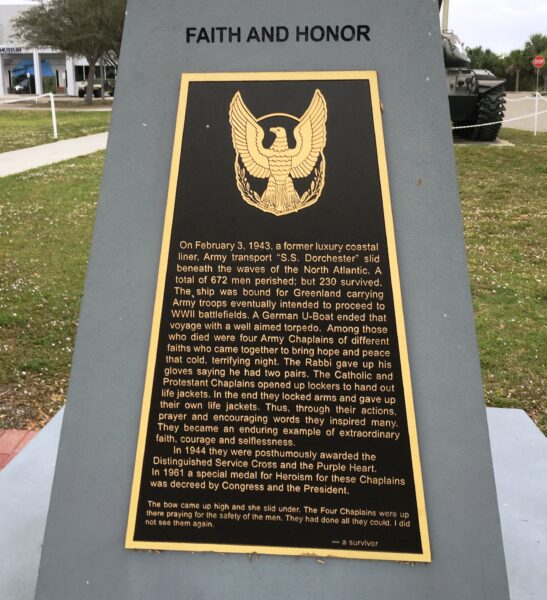 U.S. MILITARY CHAPLAIN CORPS WAR MEMORIAL SIDE C