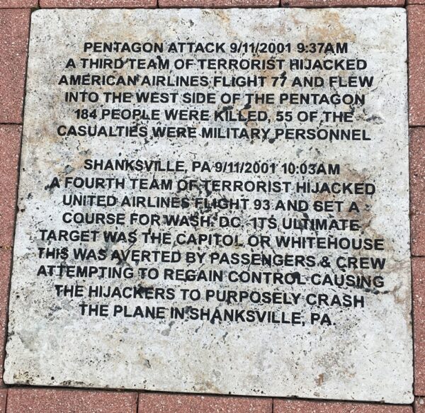 MERRITT ISLAND SEPTEMBER, 11, 2001 MEMORIAL PAVER B