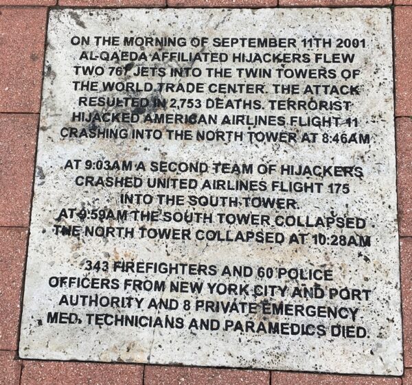 MERRITT ISLAND SEPTEMBER, 11, 2001 MEMORIAL PAVER A