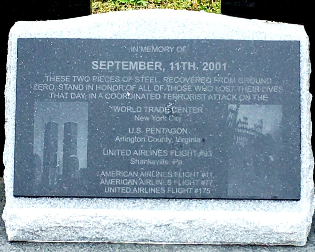 MERRITT ISLAND SEPTEMBER, 11, 2001 MEMORIAL PLAQUE