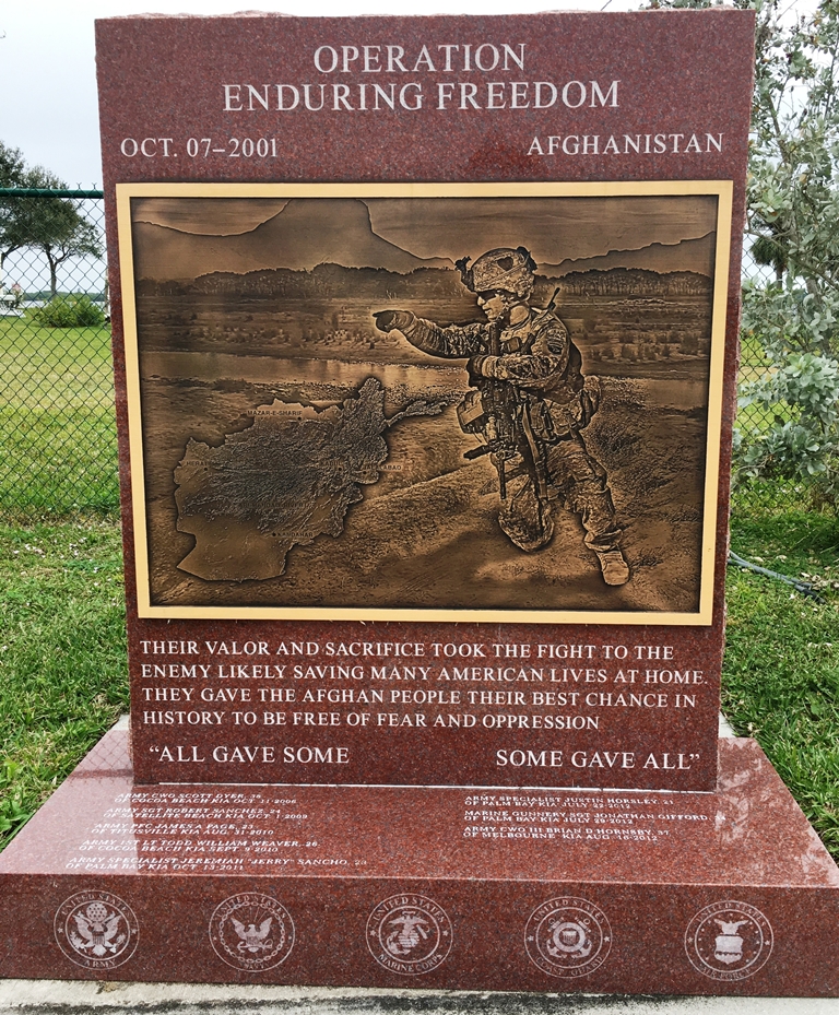 OPERATION ENDURING FREEDOM WAR MEMORIAL