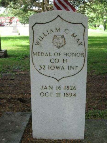 PRIVATE WILLIAM C. MAY MEDAL OF HONOR GRAVESTONE