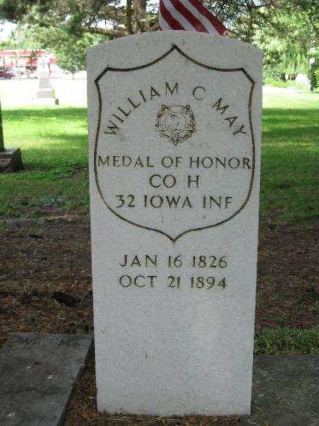 PRIVATE WILLIAM C. MAY MEDAL OF HONOR GRAVESTONE