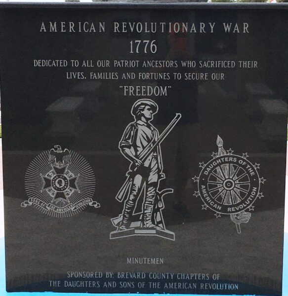 AMERICAN REVOLUTIONARY WAR 1776 MEMORIAL PLAQUE