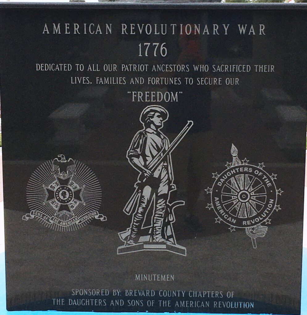 AMERICAN REVOLUTIONARY WAR 1776 MEMORIAL PLAQUE