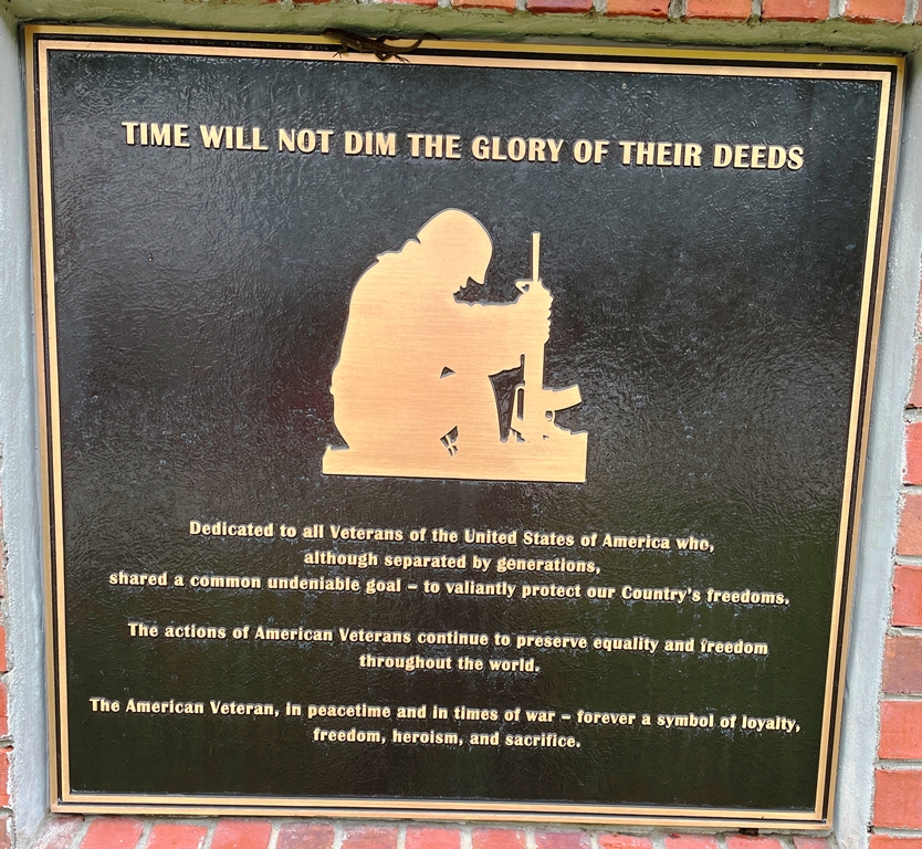 MICANOPY ALL VETERANS MEMORIAL PLAQUE