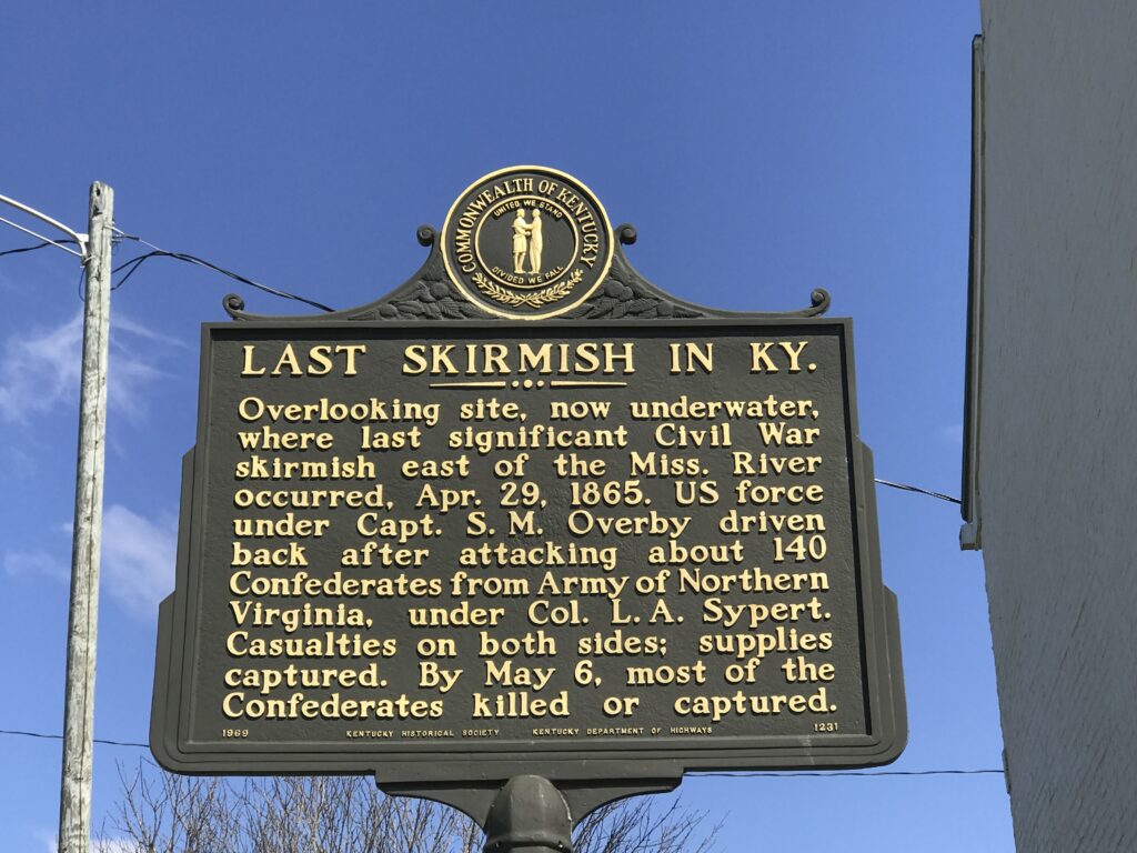 LAST SKIRMISH IN KY. WAR MEMORIAL MARKER