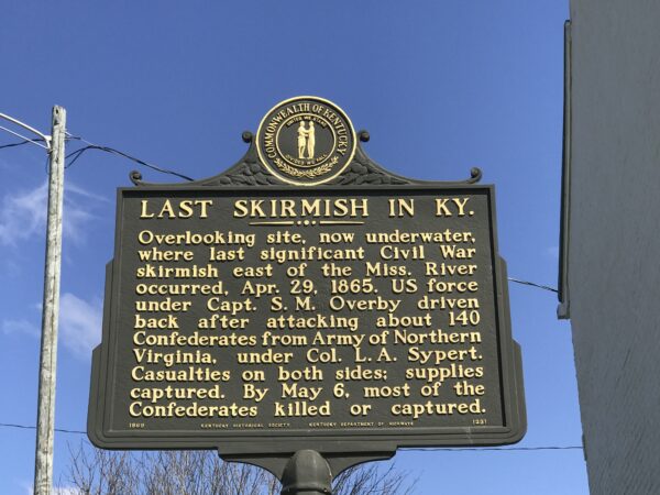LAST SKIRMISH IN KY. WAR MEMORIAL MARKER