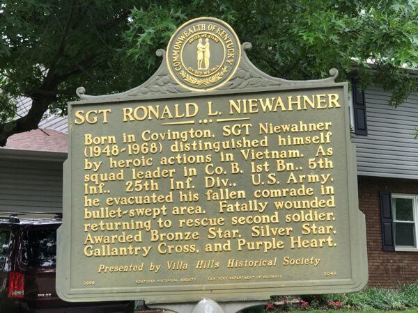 SGT RONALD L. NIEWAHNER WAR MEMORIAL MARKER