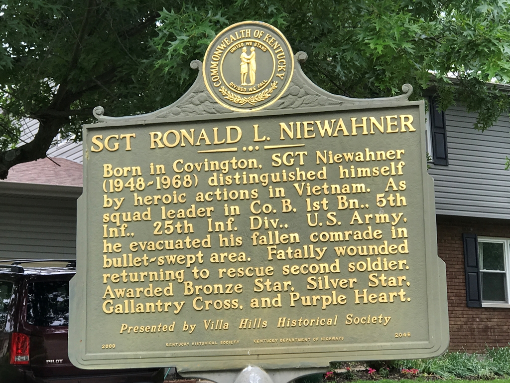 SGT RONALD L. NIEWAHNER WAR MEMORIAL MARKER