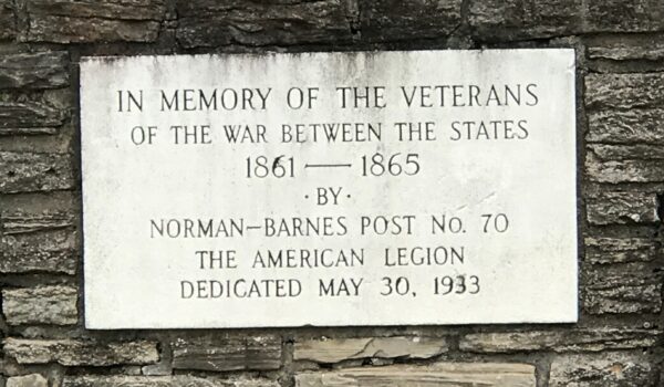 AMERICAN LEGION POST NO 70 WAR BETWEEN THE STATES MEMORIAL STONE