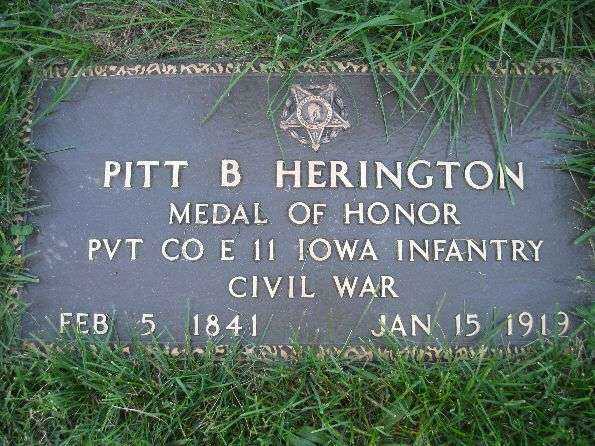 PVT. PITT B. HERINGTON MEDAL OF HONOR GRAVESTONE
