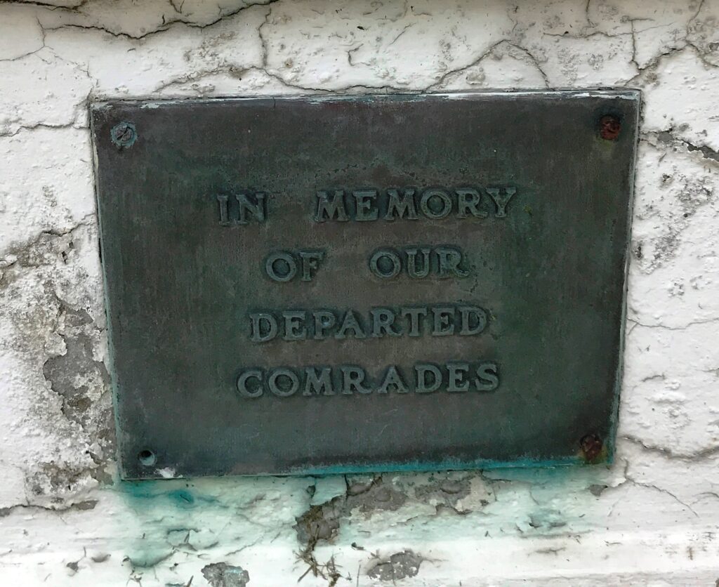 GARFIELD POST NO. 2 GAR WAR MEMORIAL PLAQUE B