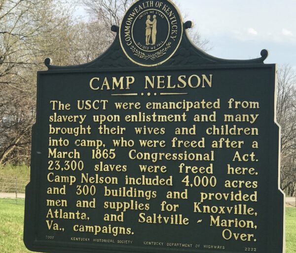 CAMP NELSON WAR MEMORIAL MARKER BACK