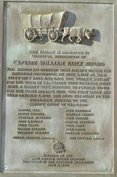 CAPTAIN WILLIAM EARLY BUFORD WAR MEMORIAL PLAQUE