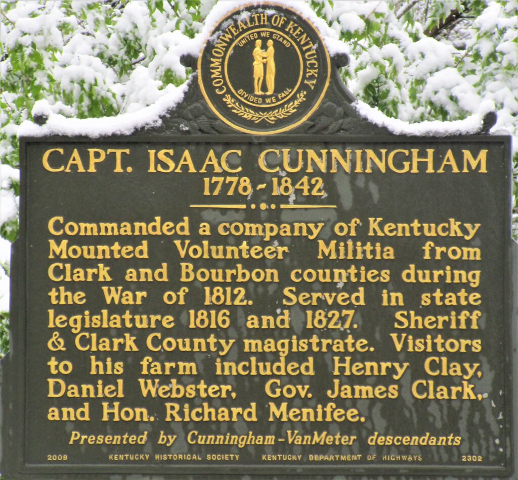 CAPT. ISAAC CUNNINGHAM WAR MEMORIAL MARKER
