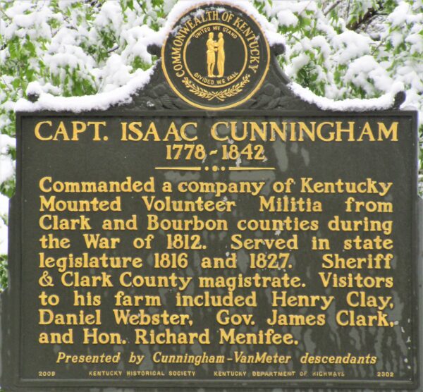 CAPT. ISAAC CUNNINGHAM WAR MEMORIAL MARKER