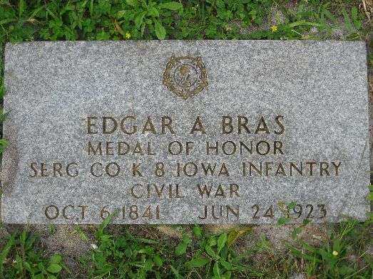 SERG. EDGAR A. BRAS MEDAL OF HONOR GRAVESTONE