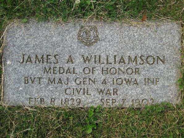 BVT. MAJ. GEN. JAMES A. WILLIAMSON MEDAL OF HONOR GRAVESTONE