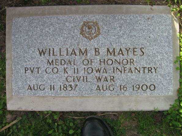 PVT. WILLIAM B. MAYES MEDAL OF HONOR GRAVESTONE