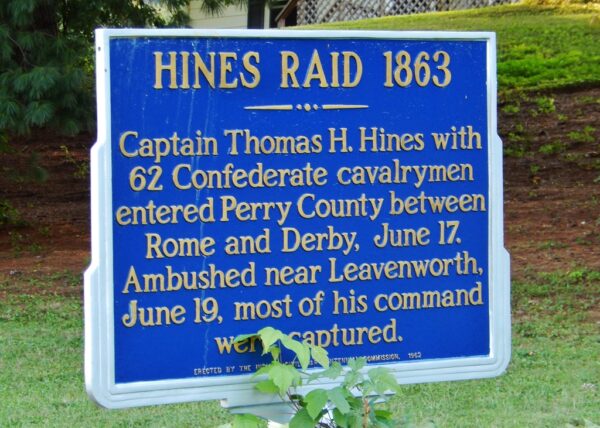 HINES RAID 1863 WAR MEMORIAL MARKER