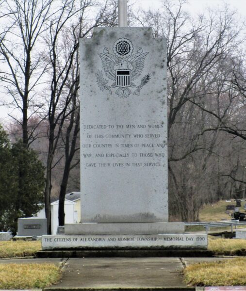 ALEXANDRIA AND MONROE TOWNSHIP VETERANS MEMORIAL